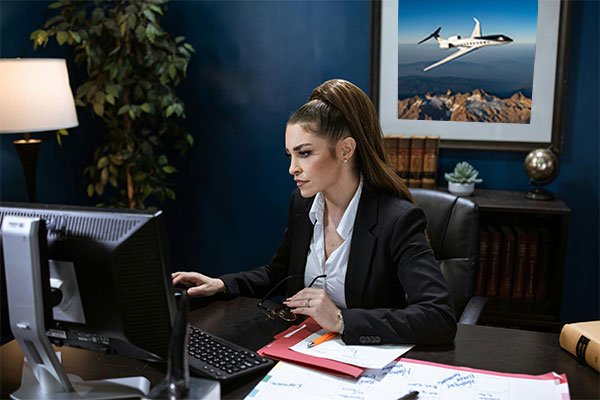 private jet flight planning desk