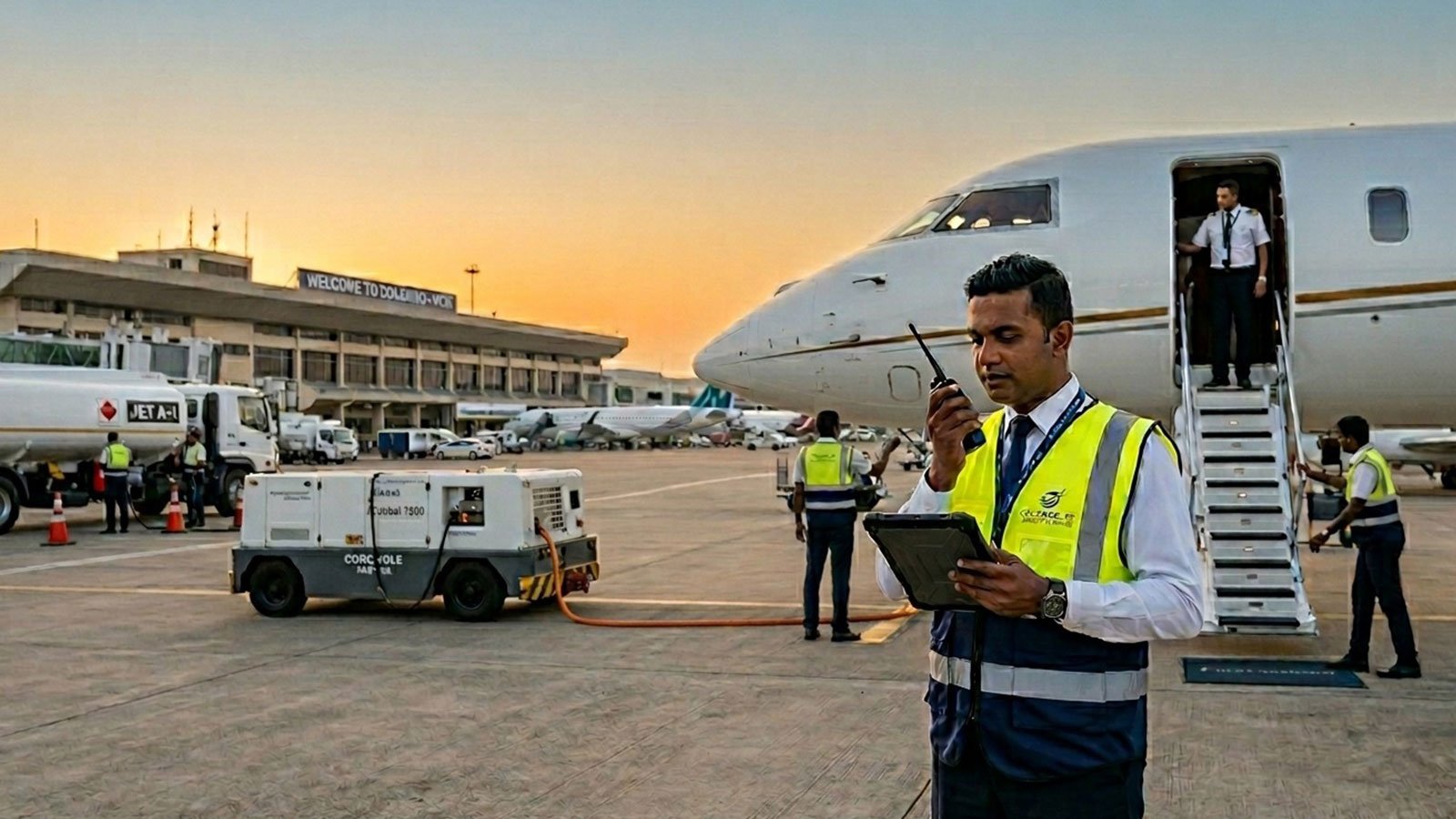 Executive aviation ground supervision in Sri Lanka
