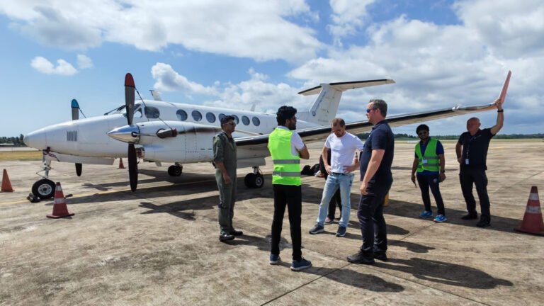 CJES ground supervision team providing operational support for Sri Lanka airport calibration flight in 2026